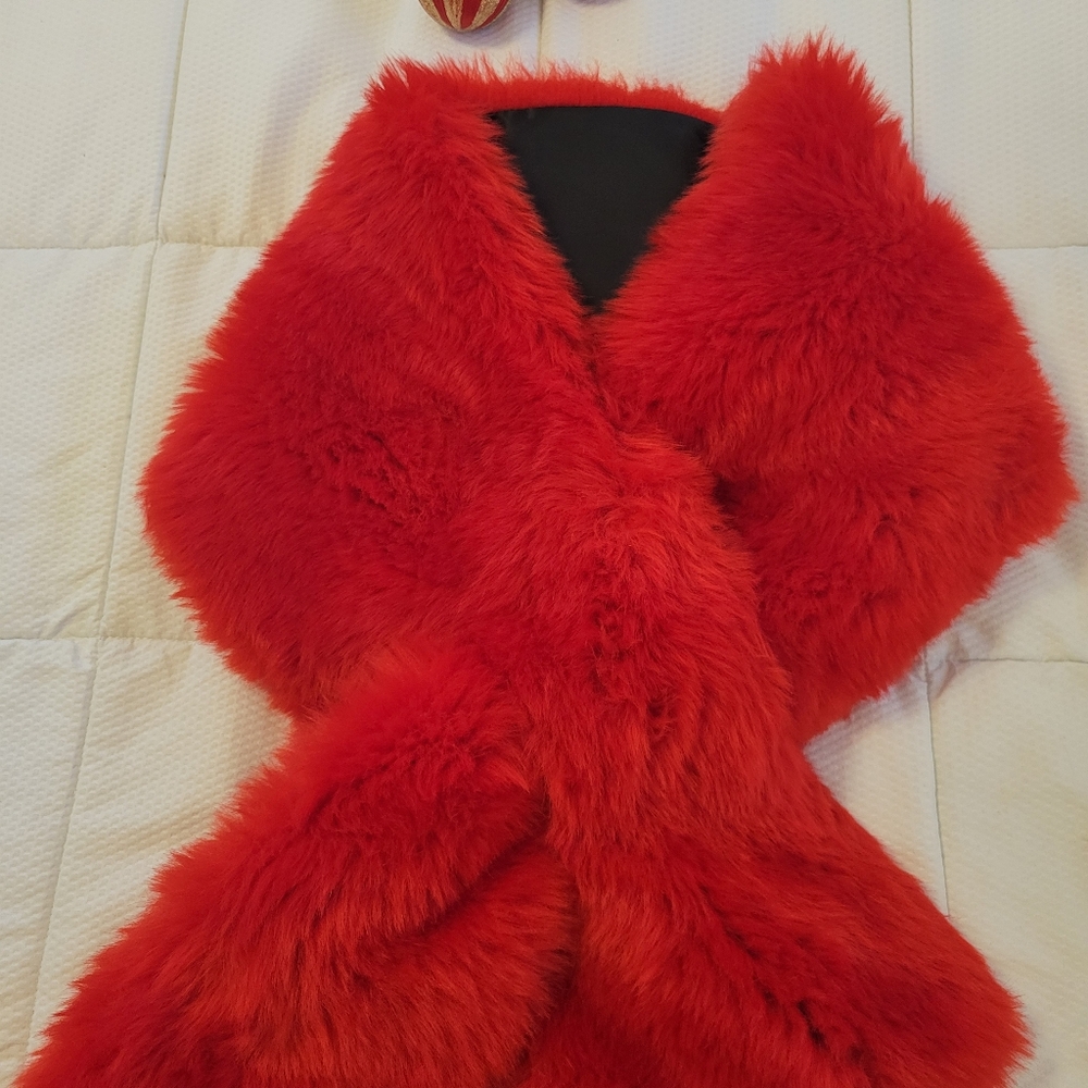 Faux fur stole